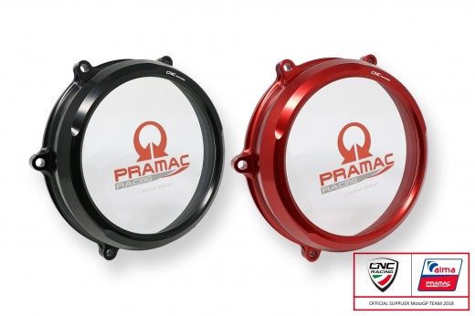 CNC Racing Kupplungsdeckel Clear Pramac Edition fr Ducati Panigale V4, Streetfighter V4, Multistrada V4 & Diavel V4